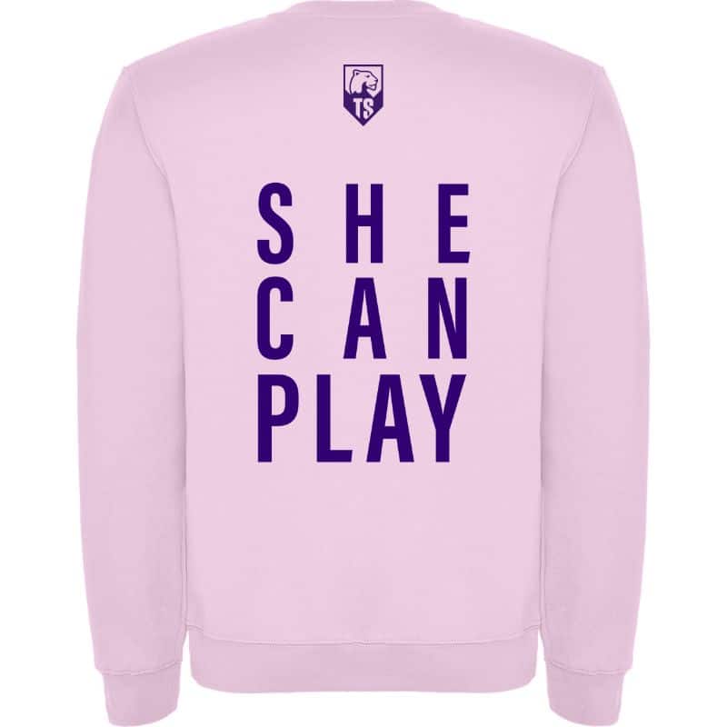 SHE-CAN-PLAY-college-I-lyserosa-lilla-back